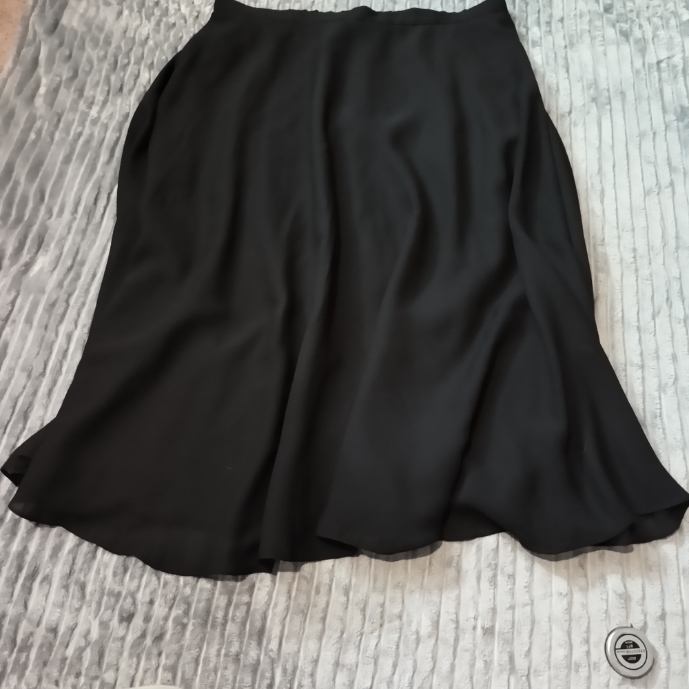 After Dark Skirt Women Sz 18w Black Maxi Chiffon Overlay 90s Goth Witch Vintage
